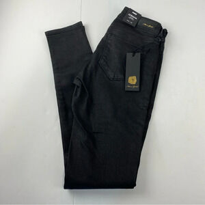 Mavi Gold Womens 25x32 Adriana black Coated Mid-Rise Super Skinny Jeans NWT